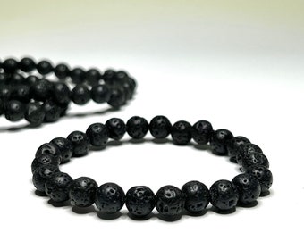 Lava Rock Beaded Bracelet