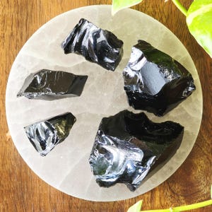 Raw Black Obsidian Stone