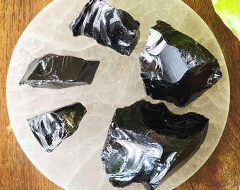 Raw Black Obsidian Stone