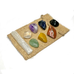 Juego de 8 piedras de cristal Chakra Stones