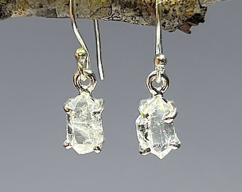 Herkimer Diamond Sterling Silver Dangle Earrings