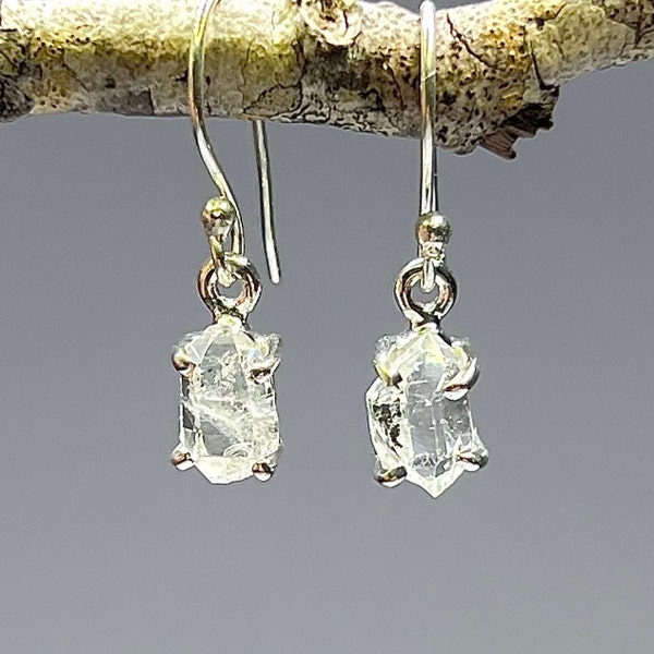 Herkimer Diamond Sterling Silver Dangle Earrings