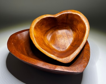 Wooden Heart Bowl