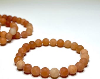 Honey Onyx Crystal Bracelet, 8mm Honey Onyx Gemstone Beaded Bracelet