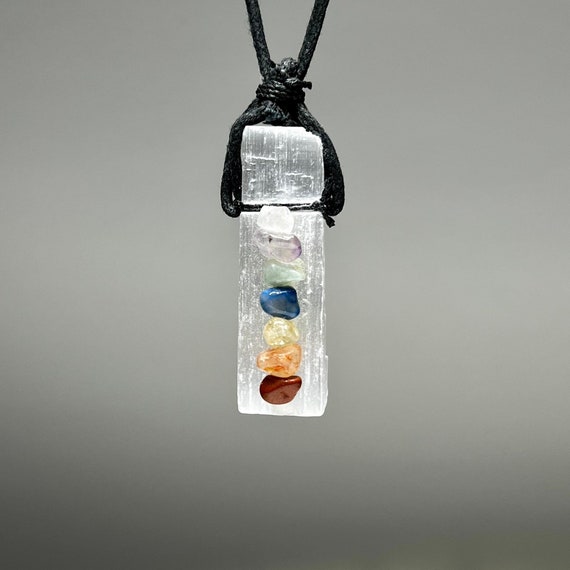 Selenite crystal necklace sale