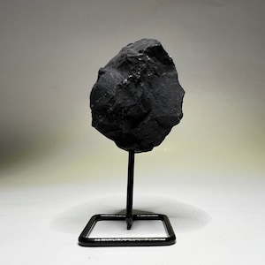 Raw Shungite Stone on Stand