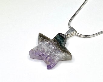 Amethyst Star Pendant with Chain