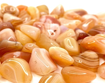 Banded Carnelian Tumbled Stones
