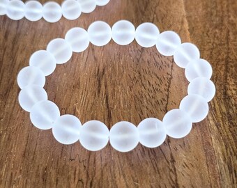 Quartz Crystal Bracelet, Quartz Gemstone Beaded Bracelet