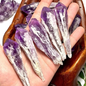 Kleine Royal Bahia Elestial Amethyst Kristallspitzen, Elestial Amethyst Kristall-Zauberstäbe