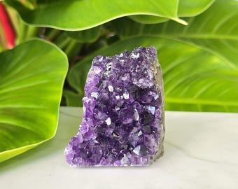 Deep Grape Jelly Raw Uruguayan Amethyst - AAA Grade with Cut Base