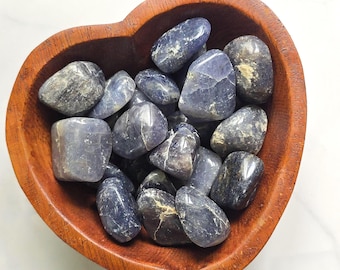 Iolite Tumble Stones: Polished Water Sapphire Gemstone