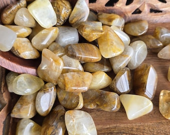 Hematoid Quartz: Golden Healer Tumbled Stones