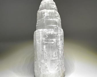Selenite Crystal Tower Lamp