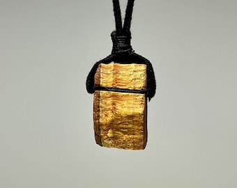 Tiger’s Eye Pendant Necklace, Tigers Eye  Cord Necklace