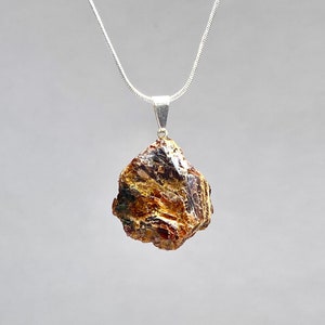 Rough Garnet Pendant with Free Chain