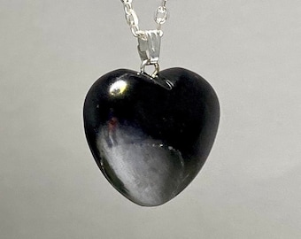 Shungite Heart Pendant with Chain