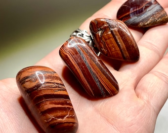 Red Tiger Eye Tumbled Stones