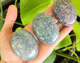 Ruby in Fuchsite with Kyanite Palm Stone