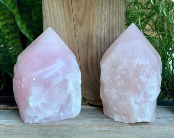 Rose Quartz Crystal Lamp, Rose Quartz Lamp with Polished Point