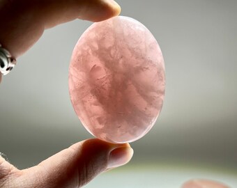 Rose Quartz Palm Stone