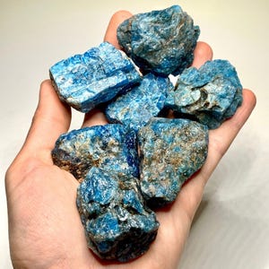Raw Blue Apatite Crystal: Natural Stone for Creativity (1.5-2 inches
