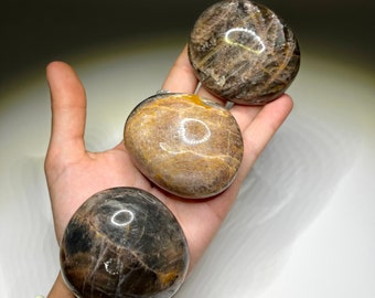 Grey Moonstone Palm Stone