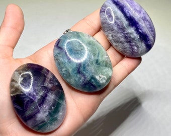 Rainbow Fluorite Palm Stone