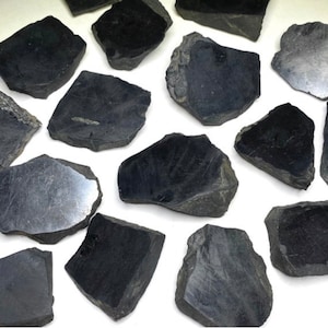 Raw Shungite Stone Top Polished
