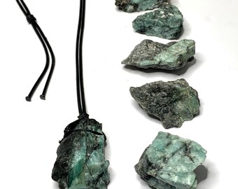 Raw Emerald Necklace