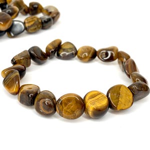 Tiger Eye Crystal Bracelet, Tiger Eye Tumbled Gemstone Bracelet
