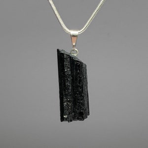 Black Tourmaline Pendant with Chain