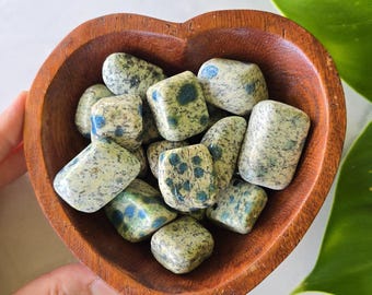 K2 Azurite Granite Tumble Stones - Raindrop Azurite