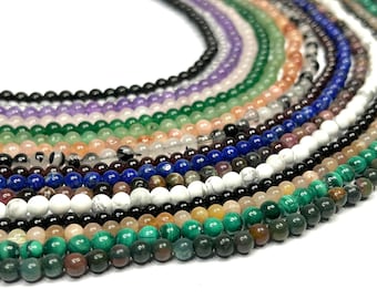 Gemstone Beaded Choker Necklace, 16 inch Adjustable Gemstone Choker