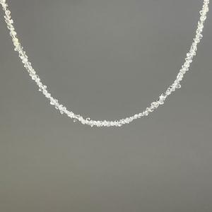 Herkimer Diamond Choker Necklace: Sterling Silver Crystal Gemstone