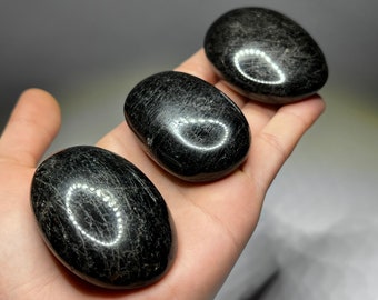 Black Tourmaline Palm Stones