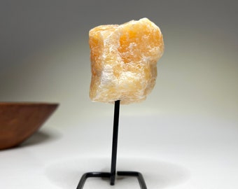 Orange Calcite on Stand