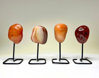 Carnelian Tumbled Stone on Stand