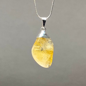 Citrine Crystal Pendant Necklace