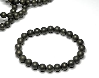 Pyrite Crystal Beaded Bracelet: Abundance & Vitality