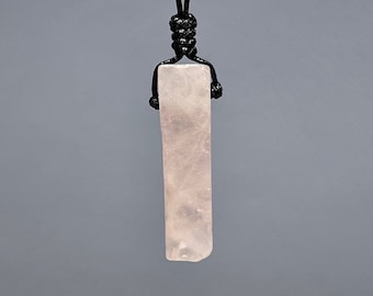 Rose Quartz Pendant Necklace, Rose Quartz Crystal Necklace