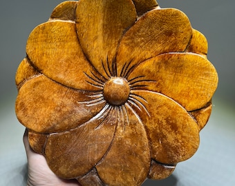 Wooden Lotus Flower Bowl