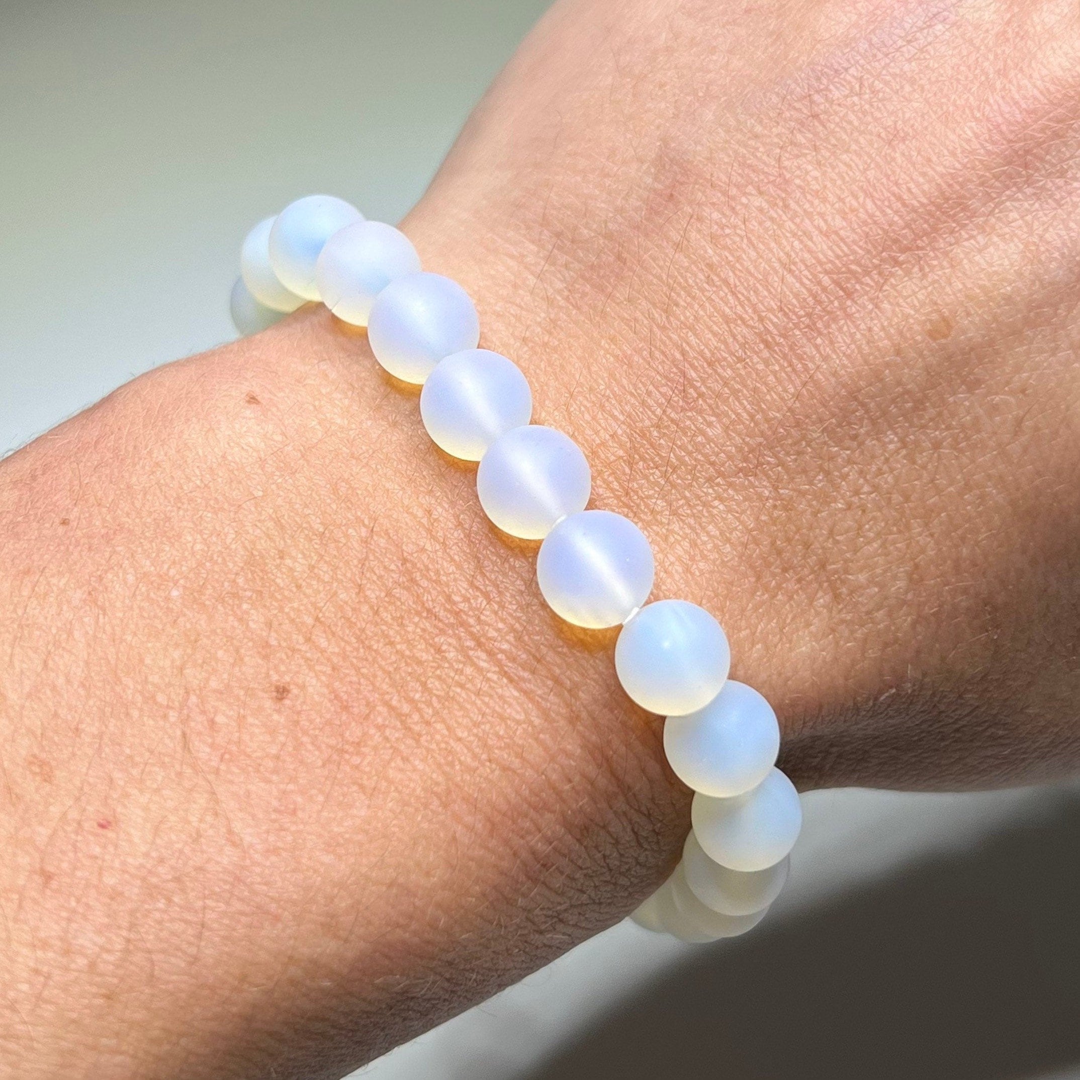 8mm Energy Bead Bracelet L Stone Bracelets L Crystal Bracelets L Opalite  Bracelet L Bracelet for Women 