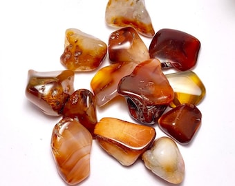 Natural Carnelian Tumbled Stones from Madagascar