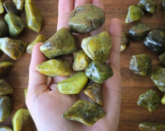 Green Opal Tumble Stones From Madagascar