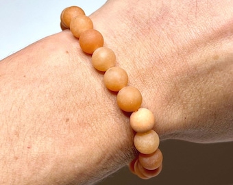 Honey Onyx Crystal Bracelet: 8mm Handmade Gemstone Beaded Bracelet