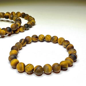 Tiger Eye Crystal Bracelet, Tiger Eye Gemstone Beaded Bracelet