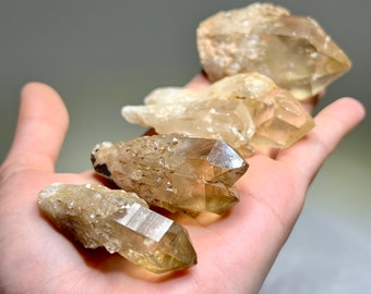 Natural Citrine Points From Congo - Kundalini Citrine Crystal Clusters