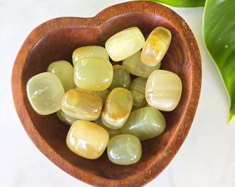 Green Calcite Tumble Stones - 30mm