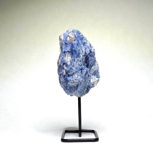 Raw Blue Kyanite Crystal Cluster on Stand image 2